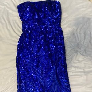Royal blue prom dress